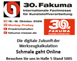 30. Fakuma vom 12. bis 16. Oktober 2026 Besuche uns in Hallo 5, Stand 5005